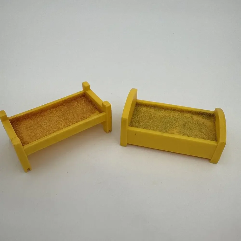 Vtg Fisher Price Little People Baby Nursery Furniture 1972 Plus 2 Kids Beds